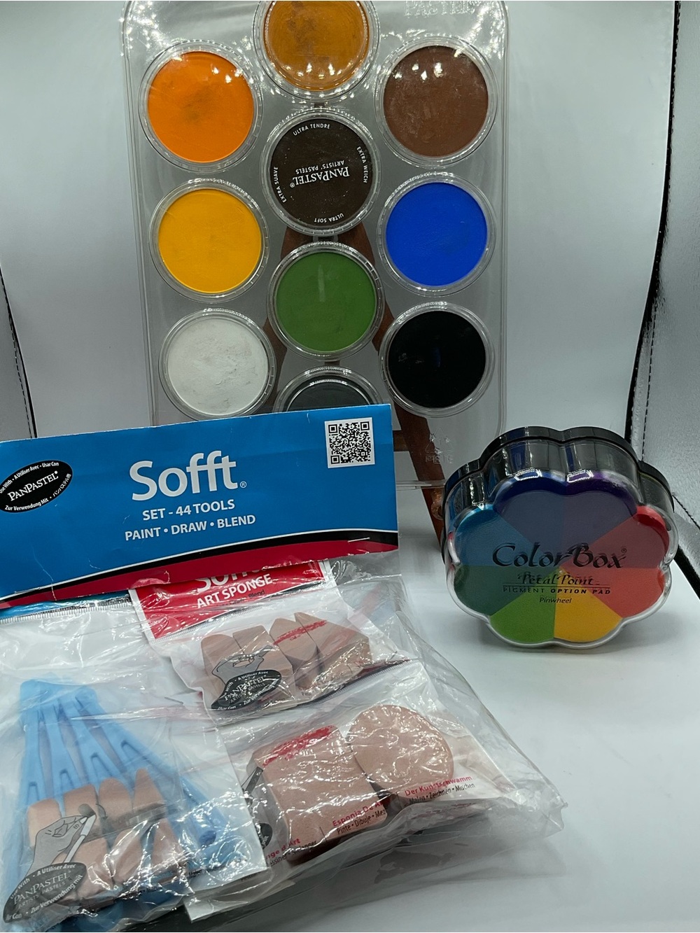 Soff Paint, Draw & Blend Set with ColorBox Rainbow Ink Pad - Multicolor